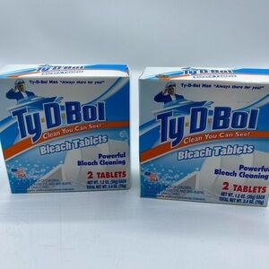 Ty-D-Bol Bleach Tablet Vintage Ty-D-Bol Bleach Tablets 393104 2 Boxes 4 Tablets